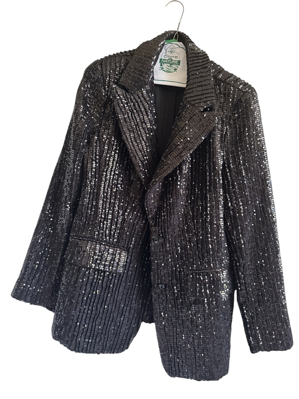 berek Black Sequin Blazer Jacket